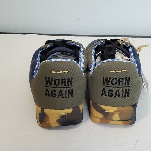 Terra Plana Worn Again Eco Friendly Shoes Blue Green US 8.5 Camo Sole Ra… - Picture 5 of 12